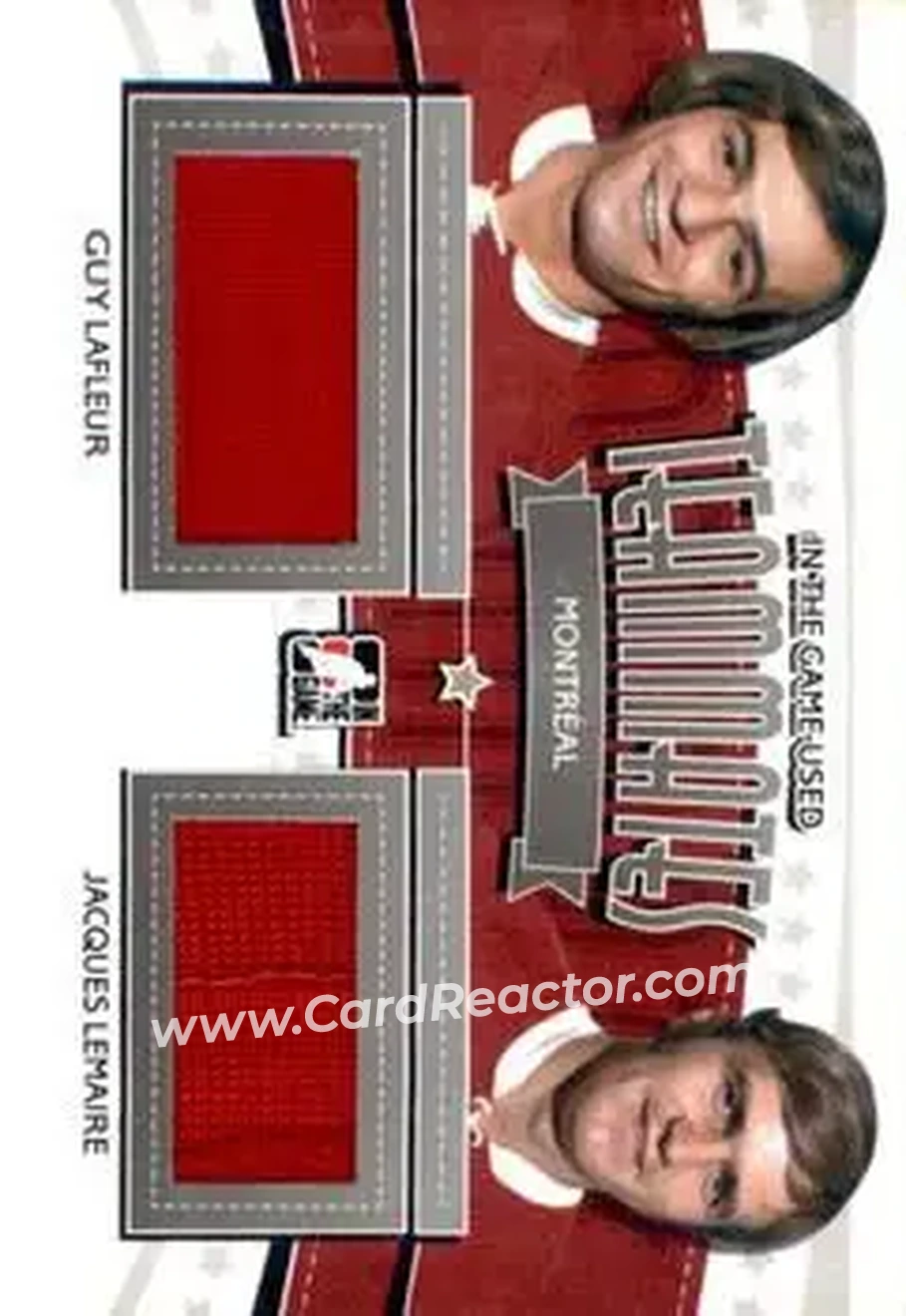2013-14 In The Game Used - Teammates Jerseys Silver #TM-24 - Guy Lafleur - Jacques Lemaire MEM, PR60 - Montreal Canadiens - Montreal Canadiens - Front 2013-14 In The Game Used - Teammates Jerseys Silver #TM-24 - Guy Lafleur - Jacques Lemaire MEM, PR60 - Montreal Canadiens - Montreal Canadiens - Front