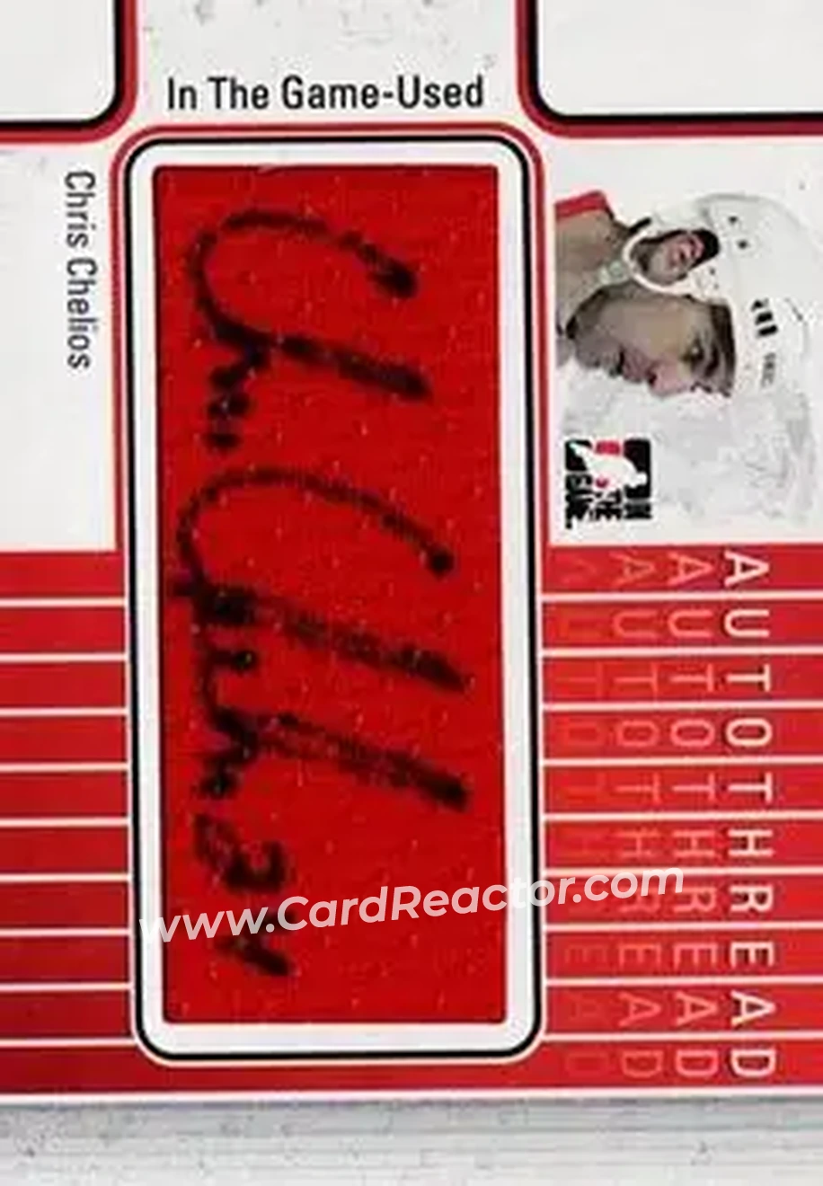 2013-14 In The Game Used - Autothreads #AT-CC - Chris Chelios - Detroit Red Wings - Front