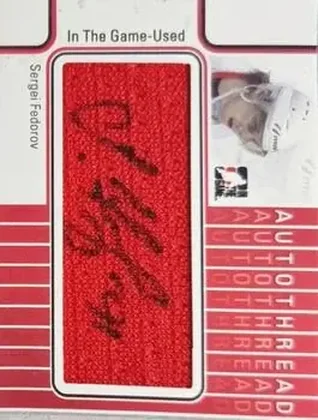 2013-14 In The Game Used - Autothreads #AT-SF - Sergei Fedorov - Detroit Red Wings
