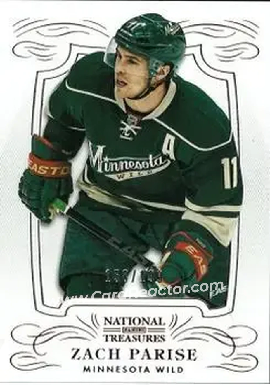 2013-14 Panini National Treasures #14 - Zach Parise - Minnesota Wild - Front