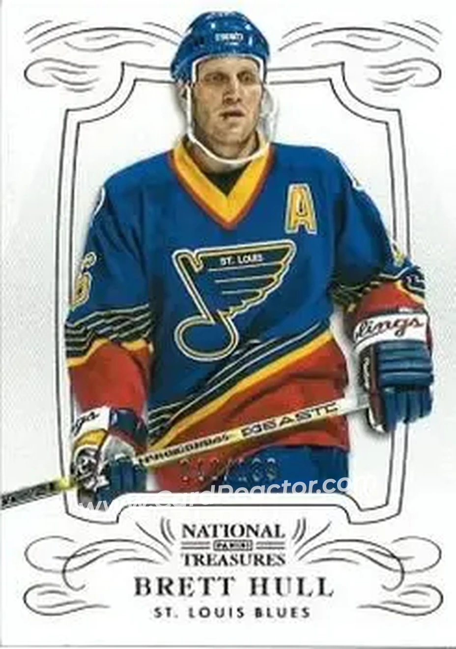 2013-14 Panini National Treasures #16 - Brett Hull - St. Louis Blues - Front