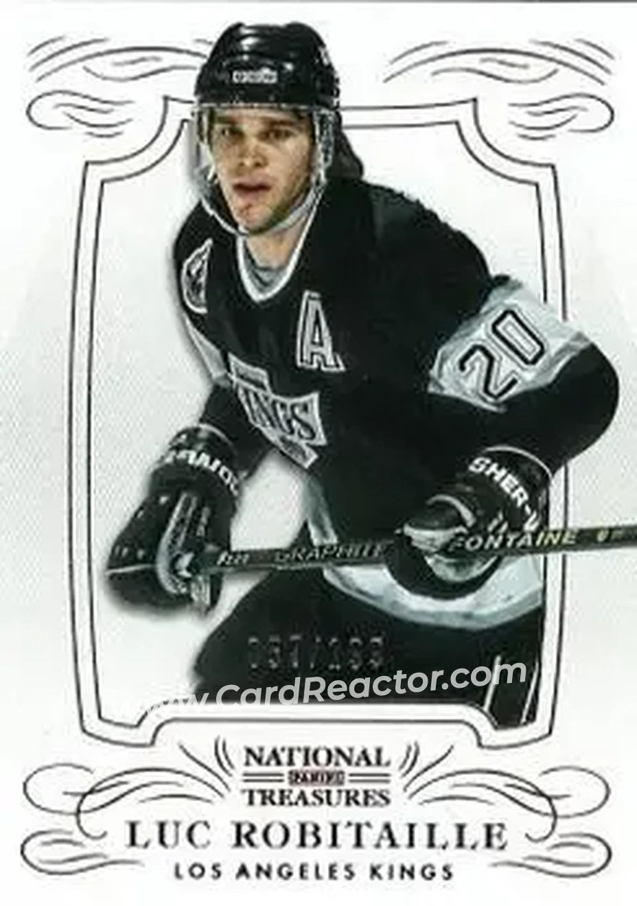 2013-14 Panini National Treasures #20 - Luc Robitaille - Los Angeles Kings - Front