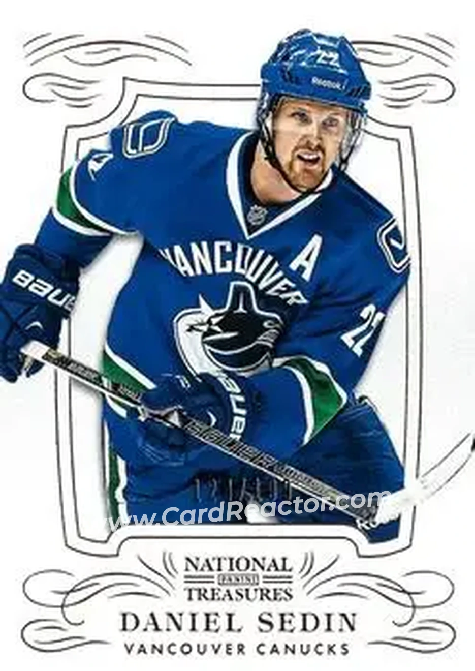 2013-14 Panini National Treasures #22 - Daniel Sedin - Vancouver Canucks - Front