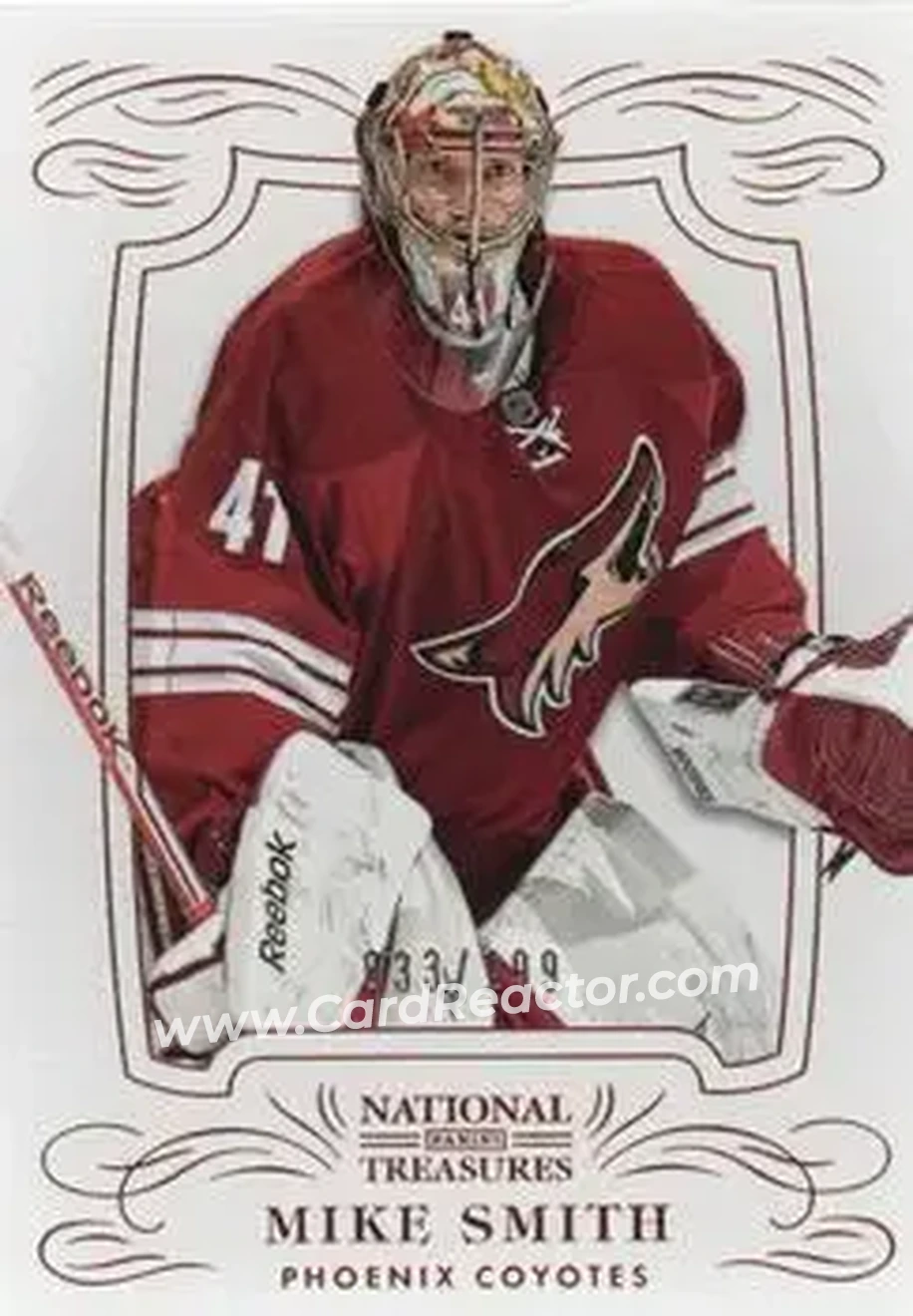 2013-14 Panini National Treasures #28 - Mike Smith - Phoenix Coyotes - Front 2013-14 Panini National Treasures #28 - Mike Smith - Phoenix Coyotes - Front