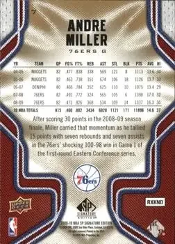 Back of Andre Miller