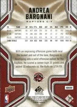 Back of Andrea Bargnani