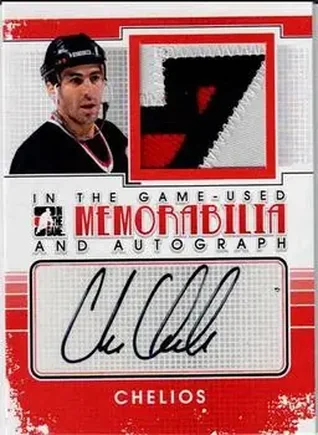 2013-14 In The Game Used - Memorabilia and Autograph #MA-CC2 - Chris Chelios - Chicago Blackhawks