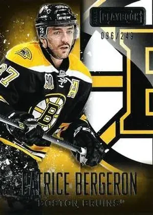 2013-14 Panini Playbook #5 - Patrice Bergeron - Boston Bruins