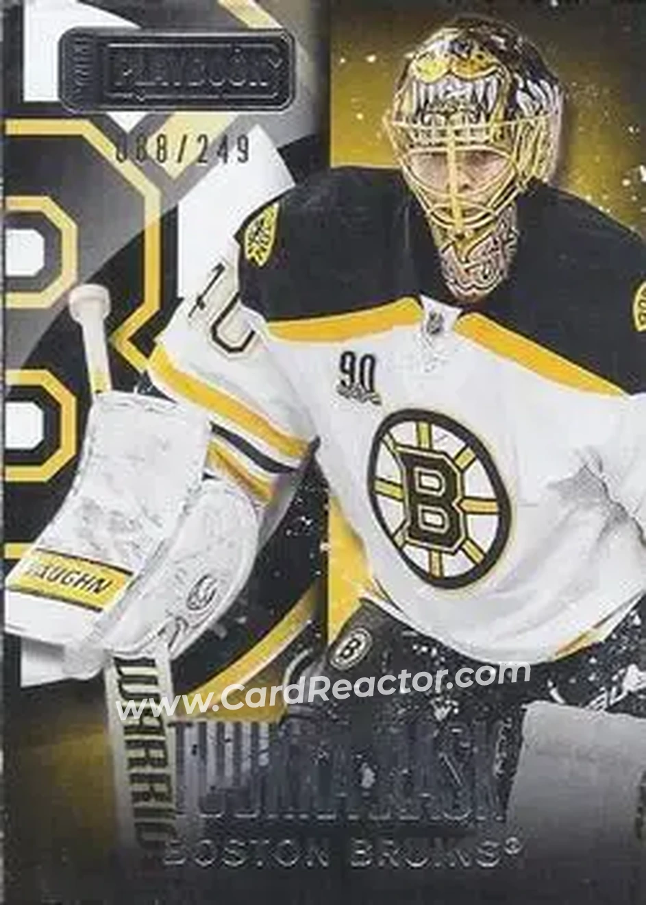 2013-14 Panini Playbook #8 - Tuukka Rask - Boston Bruins - Front