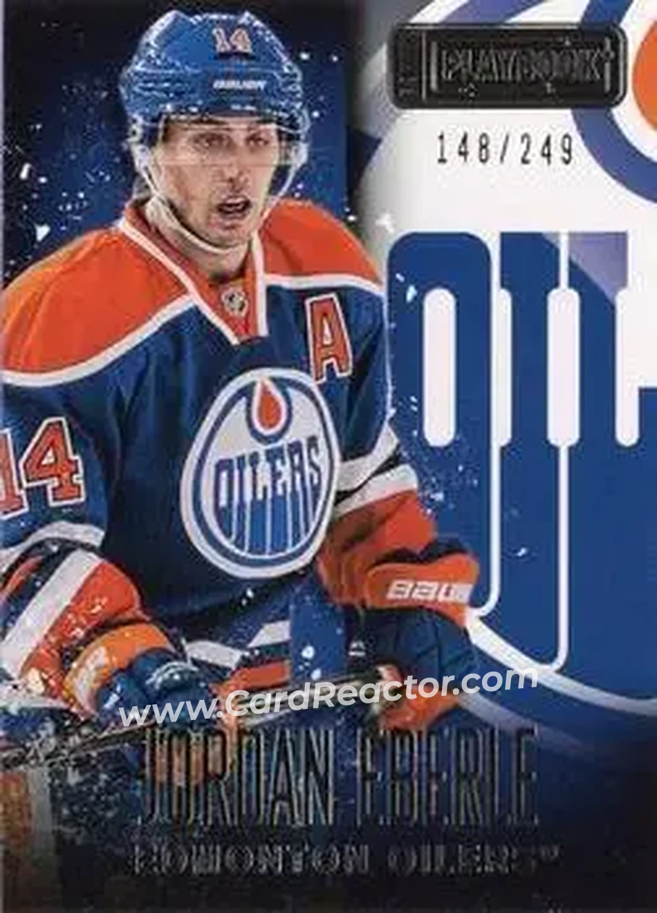 2013-14 Panini Playbook #31 - Jordan Eberle - Edmonton Oilers - Front