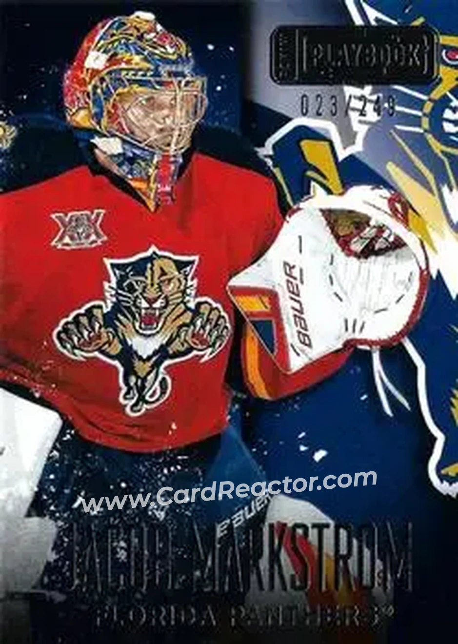 2013-14 Panini Playbook #33 - Jacob Markstrom - Florida Panthers - Front