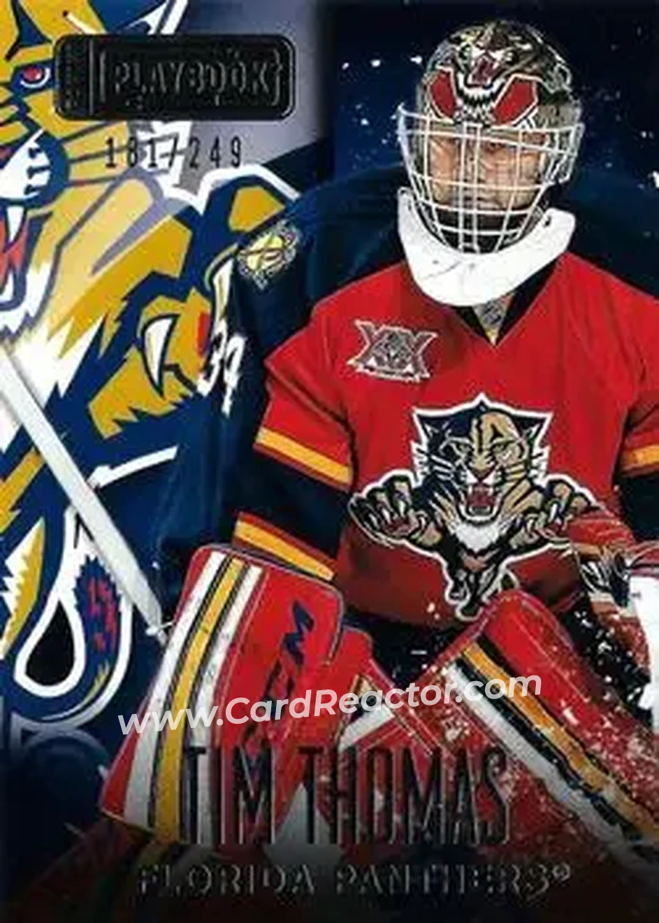 2013-14 Panini Playbook #34 - Tim Thomas - Florida Panthers - Front