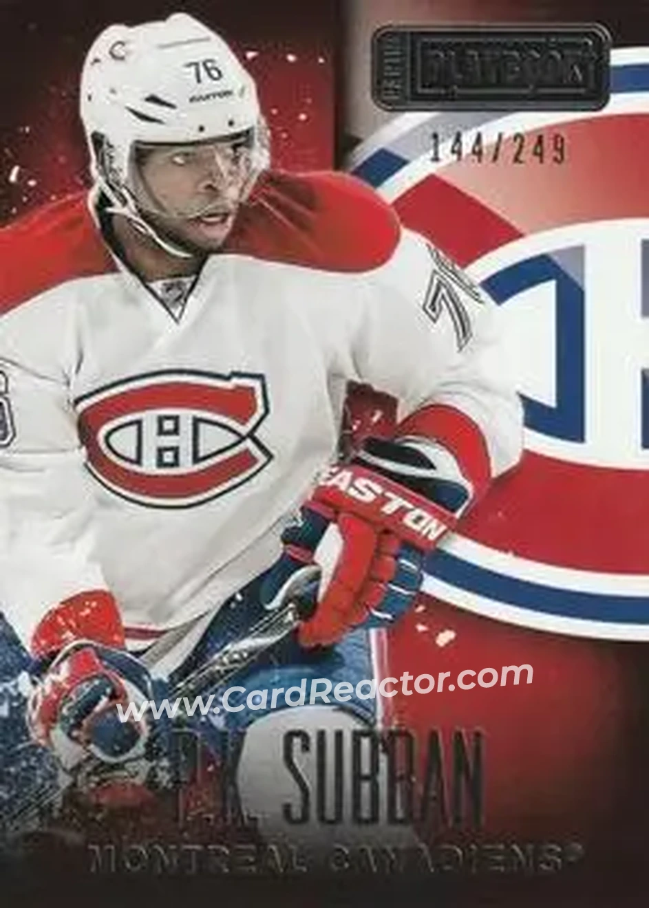 2013-14 Panini Playbook #43 - P.K. Subban - Montreal Canadiens - Front