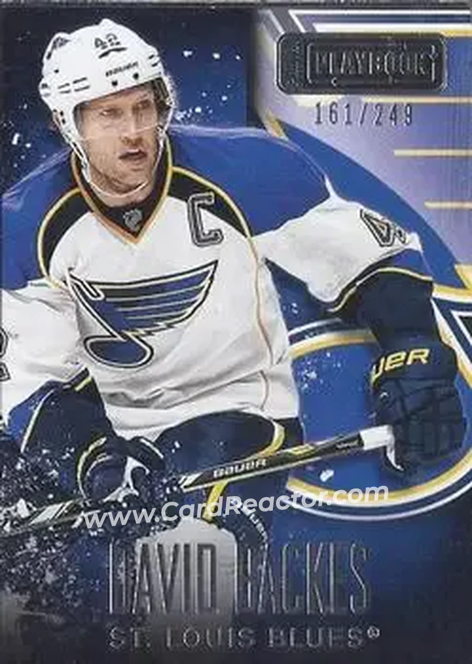 2013-14 Panini Playbook #69 - David Backes - St. Louis Blues - Back