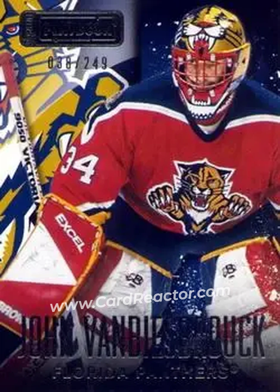 2013-14 Panini Playbook #94 - John Vanbiesbrouck - Florida Panthers - Front 2013-14 Panini Playbook #94 - John Vanbiesbrouck - Florida Panthers - Front