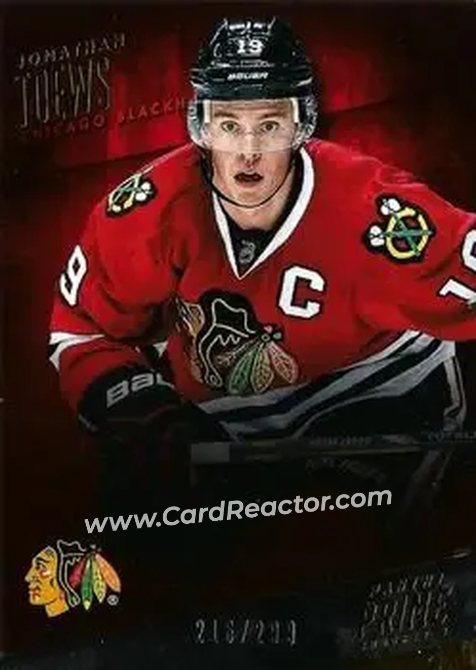 2013-14 Panini Prime #17 - Jonathan Toews - Chicago Blackhawks - Front