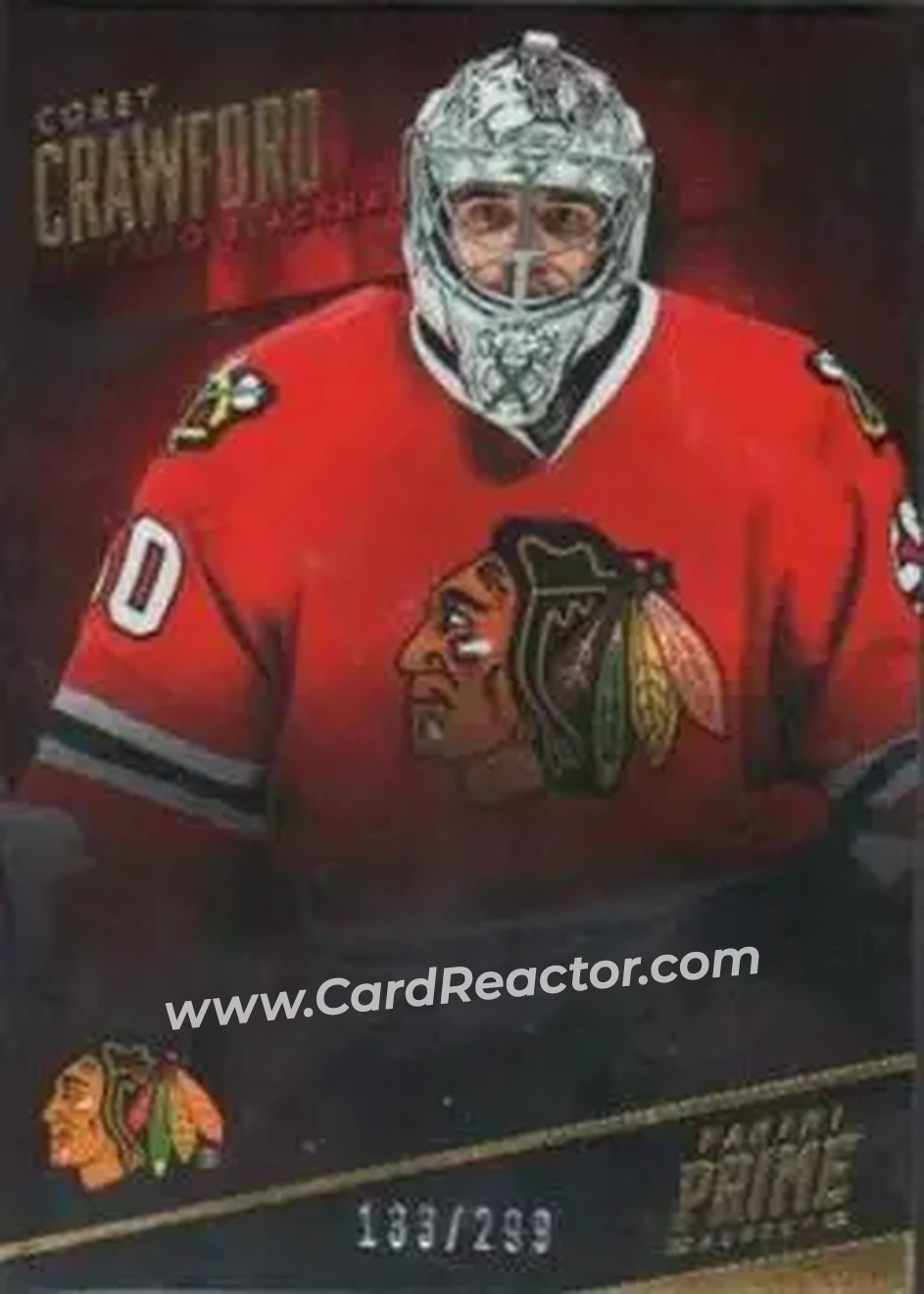 2013-14 Panini Prime #20 - Corey Crawford - Chicago Blackhawks - Front