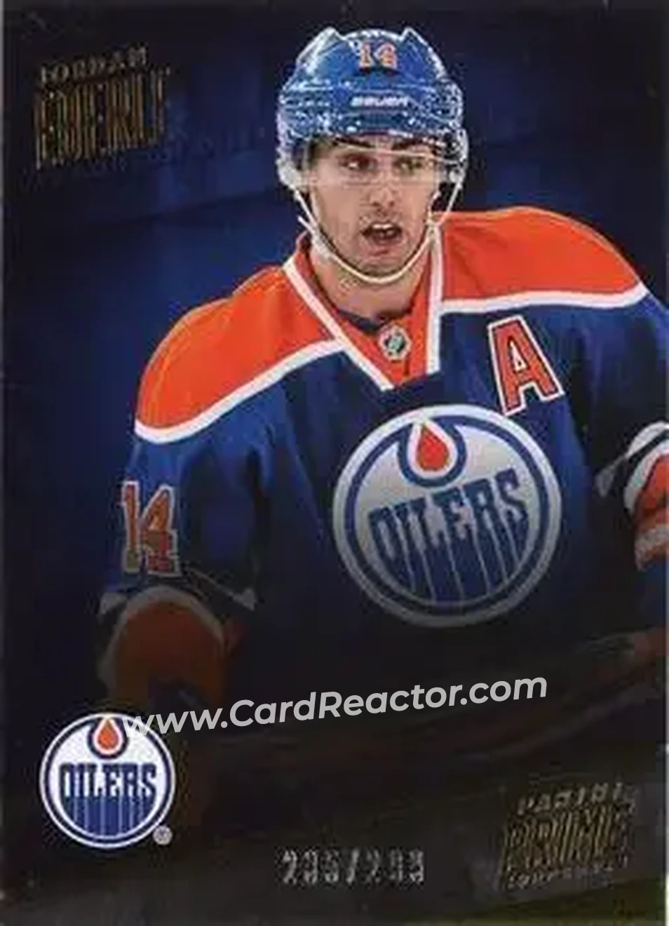 2013-14 Panini Prime #37 - Jordan Eberle - Edmonton Oilers - Front