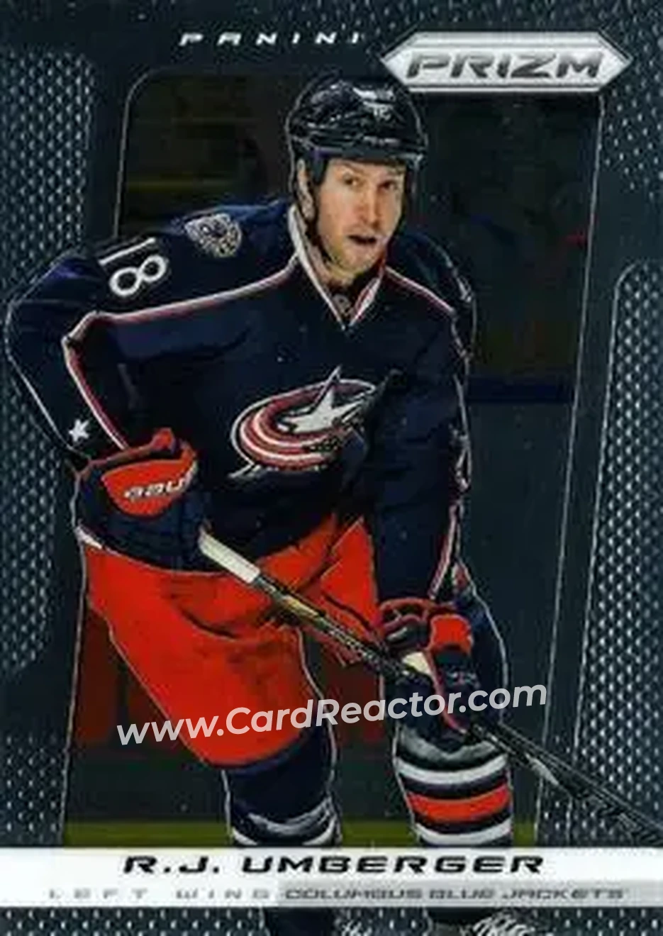 2013-14 Panini Prizm #24 - R.J. Umberger - Columbus Blue Jackets - Front
