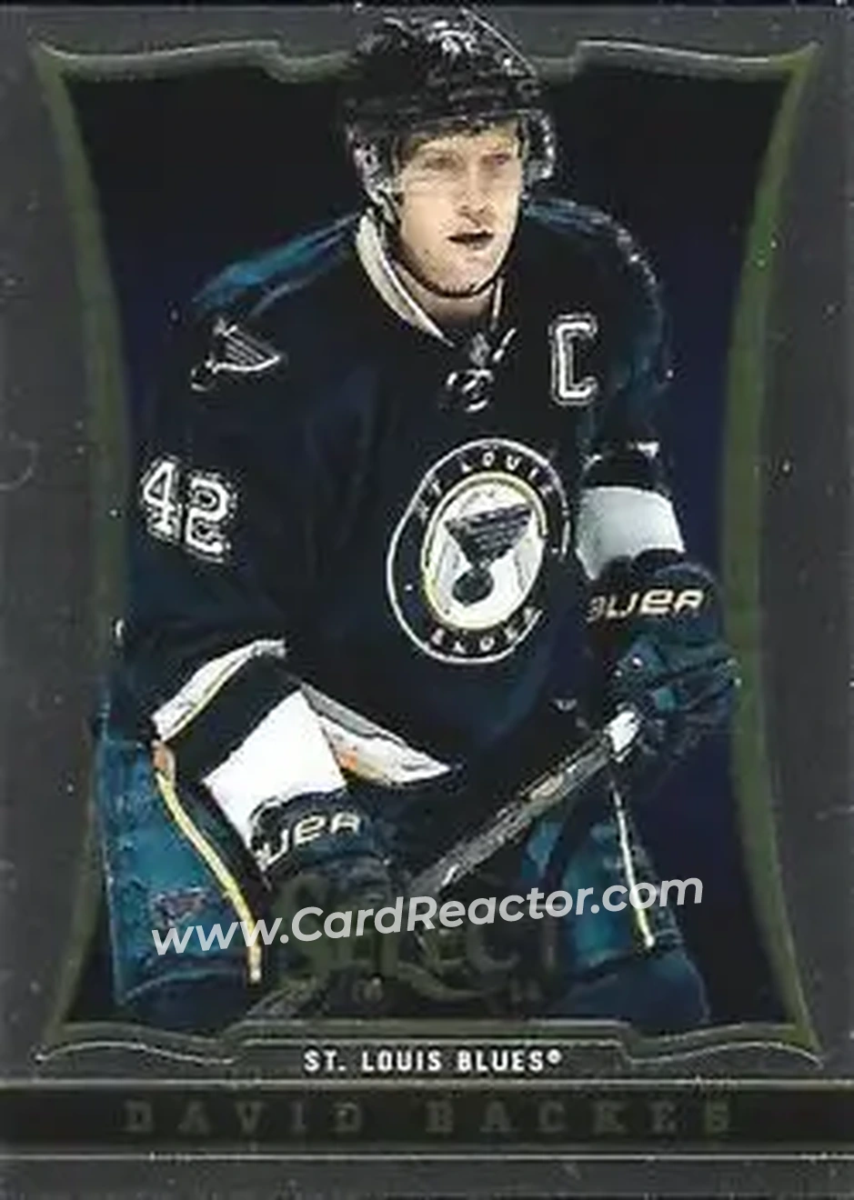 2013-14 Panini Select #28 - David Backes - St. Louis Blues - Back