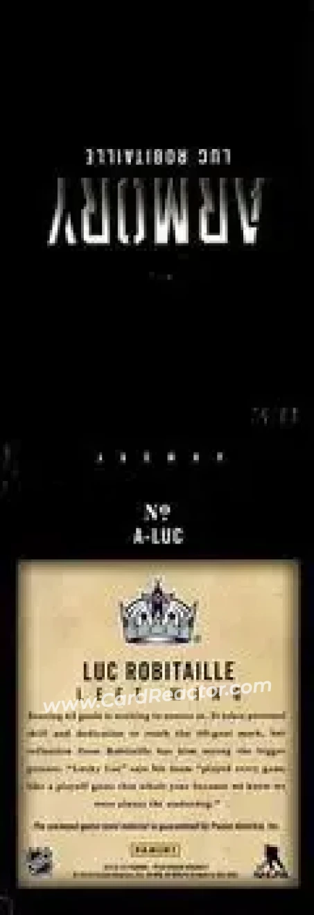 2013-14 Panini Playbook - Armory #A-LUC - Luc Robitaille - Los Angeles Kings - Back