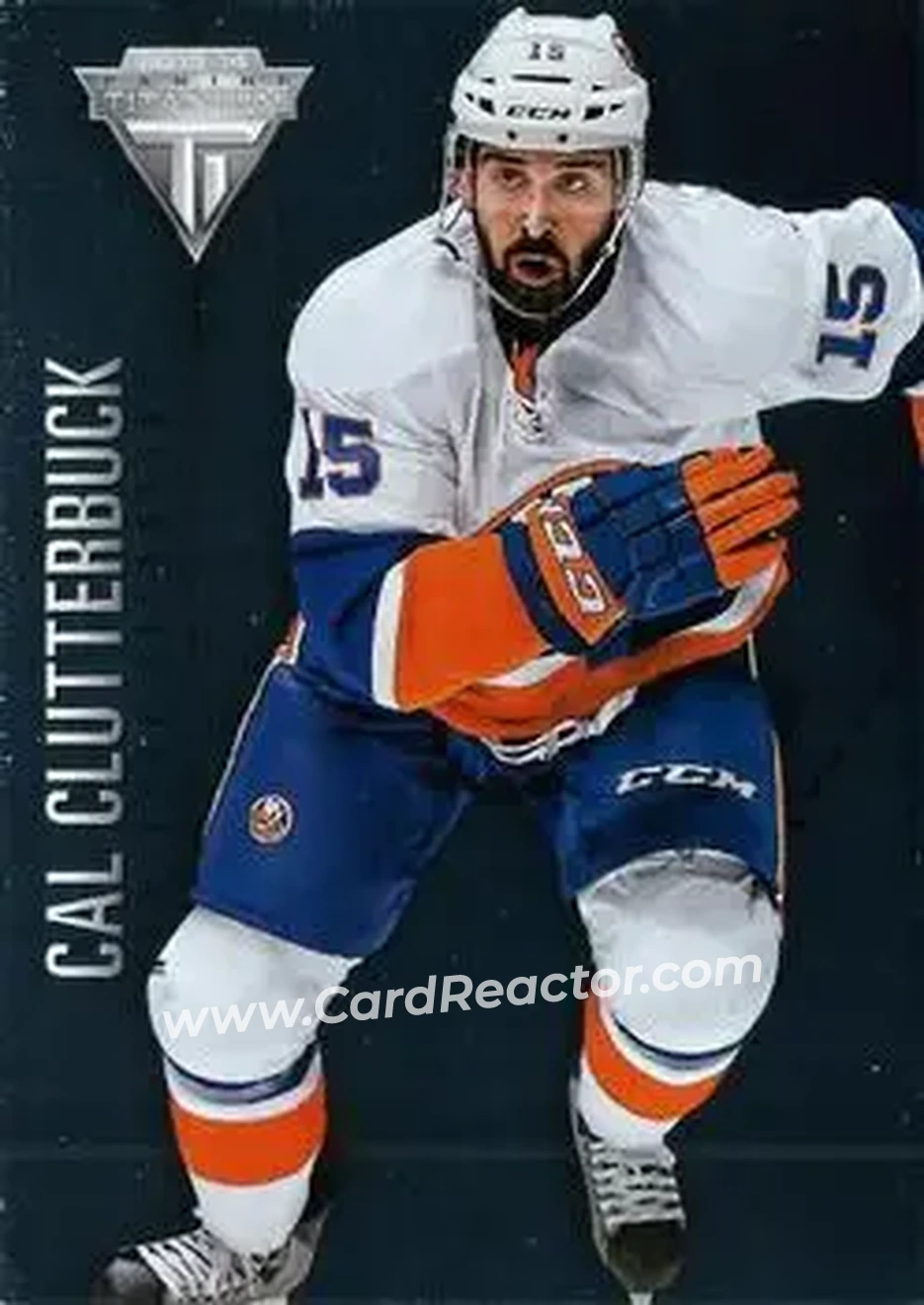 2013-14 Panini Titanium #11 - Cal Clutterbuck - New York Islanders - Front
