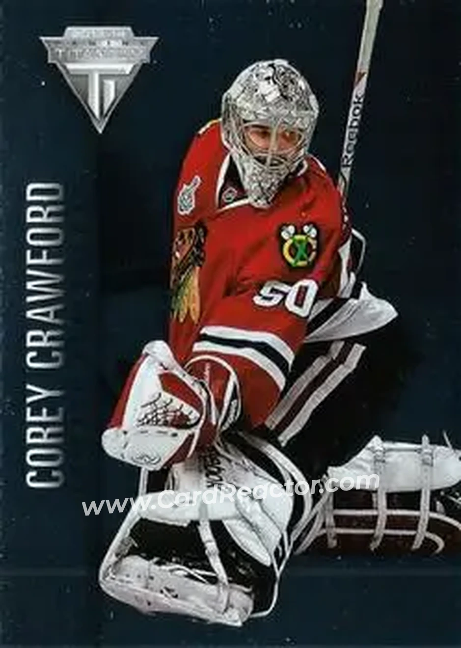 2013-14 Panini Titanium #17 - Corey Crawford - Chicago Blackhawks - Front
