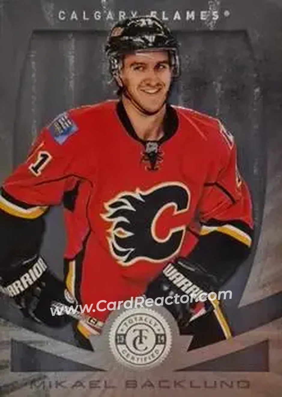 2013-14 Panini Totally Certified #15 - Mikael Backlund - Calgary Flames - Back