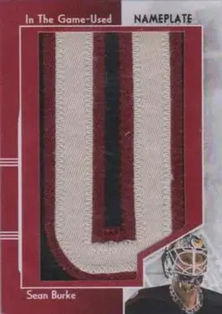 2013-14 In The Game Used - Nameplate Gold Version #NP-68 - Sean Burke - Phoenix Coyotes