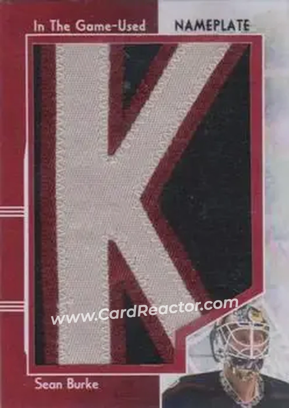 2013-14 In The Game Used - Nameplate Gold Version #NP-70 - Sean Burke - Phoenix Coyotes - Front 2013-14 In The Game Used - Nameplate Gold Version #NP-70 - Sean Burke - Phoenix Coyotes - Front