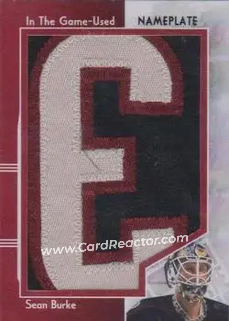 2013-14 In The Game Used - Nameplate Gold Version #NP-71 - Sean Burke - Phoenix Coyotes - Front
