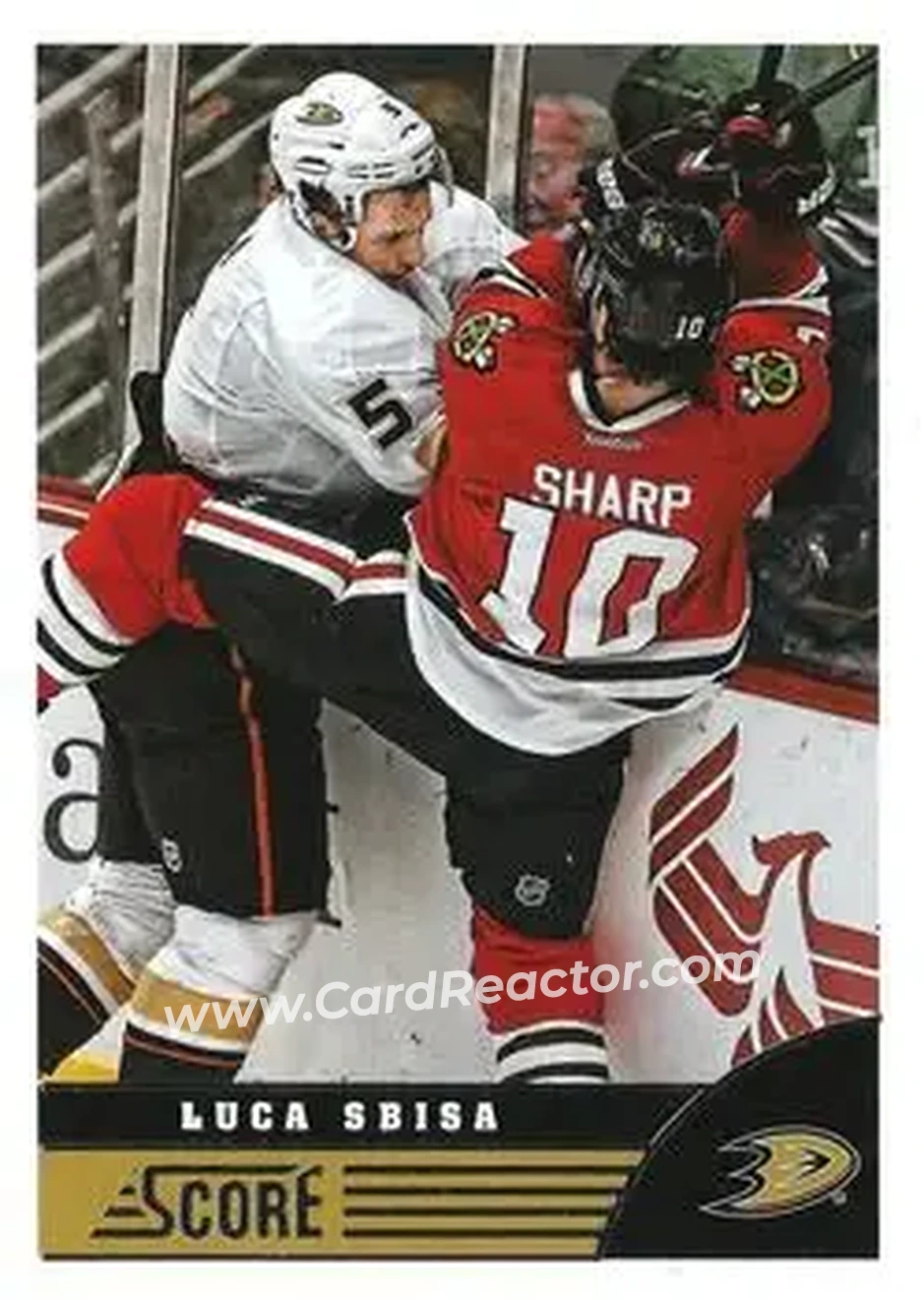 2013-14 Score #11 - Luca Sbisa - Anaheim Ducks - Front