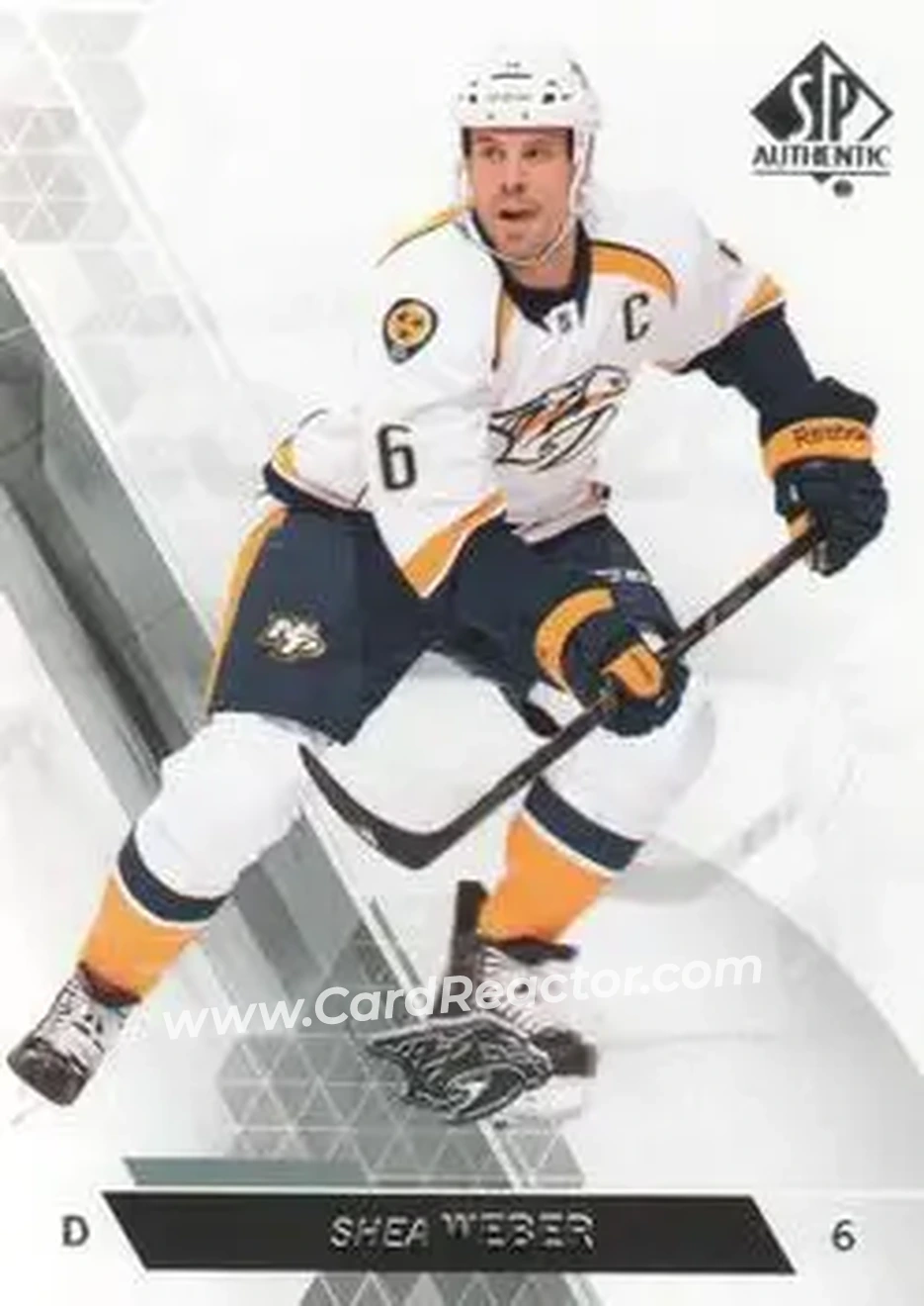 2013-14 SP Authentic #12 - Shea Weber - Nashville Predators - Front