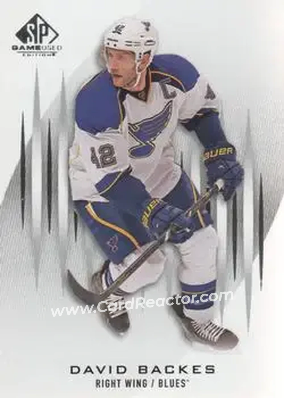 2013-14 SP Game Used #18 - David Backes - St. Louis Blues - Back