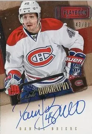 2013-14 Panini Playbook - AUTObiography #AU-DBR - Daniel Briere - Montreal Canadiens
