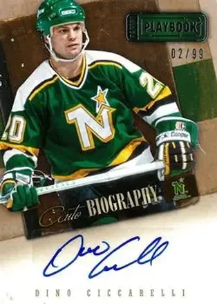 2013-14 Panini Playbook - AUTObiography #AU-DCI - Dino Ciccarelli - Minnesota North Stars