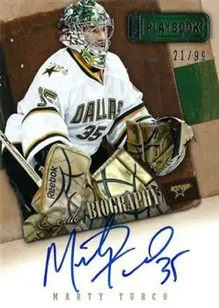 2013-14 Panini Playbook - AUTObiography #AU-MT - Marty Turco - Dallas Stars