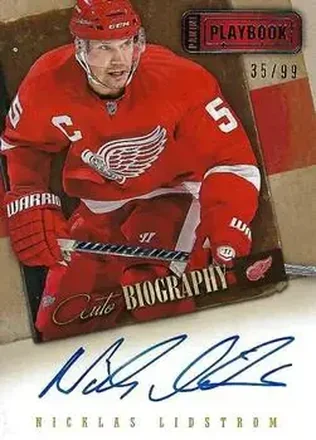 2013-14 Panini Playbook - AUTObiography #AU-NL - Nicklas Lidstrom - Detroit Red Wings