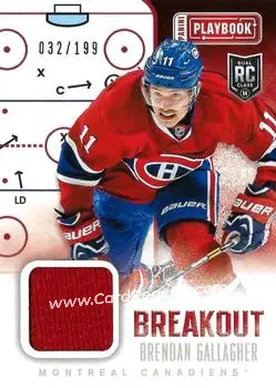 2013-14 Panini Playbook - Breakout #B-BG - Brendan Gallagher - Montreal Canadiens - Front
