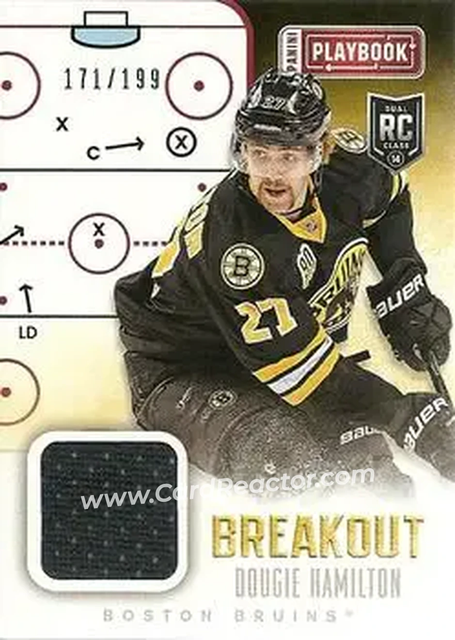 2013-14 Panini Playbook - Breakout #B-DH - Dougie Hamilton - Boston Bruins - Front