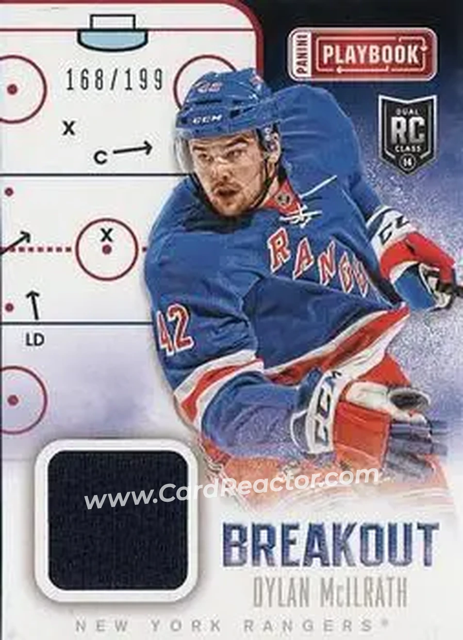 2013-14 Panini Playbook - Breakout #B-DMI - Dylan McIlrath - New York Rangers - Front