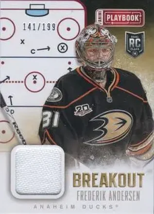 2013-14 Panini Playbook - Breakout #B-FA - Frederik Andersen - Anaheim Ducks