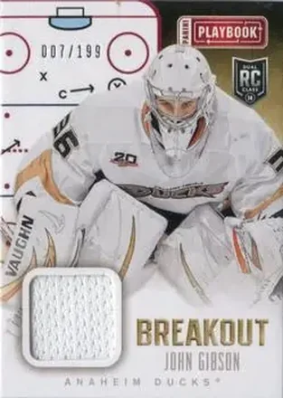 2013-14 Panini Playbook - Breakout #B-JGI - John Gibson - Anaheim Ducks