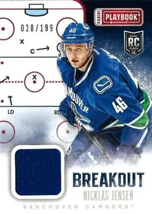 2013-14 Panini Playbook - Breakout #B-NJ - Nicklas Jensen - Vancouver Canucks