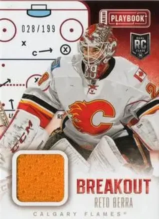 2013-14 Panini Playbook - Breakout #B-RBE - Reto Berra - Calgary Flames