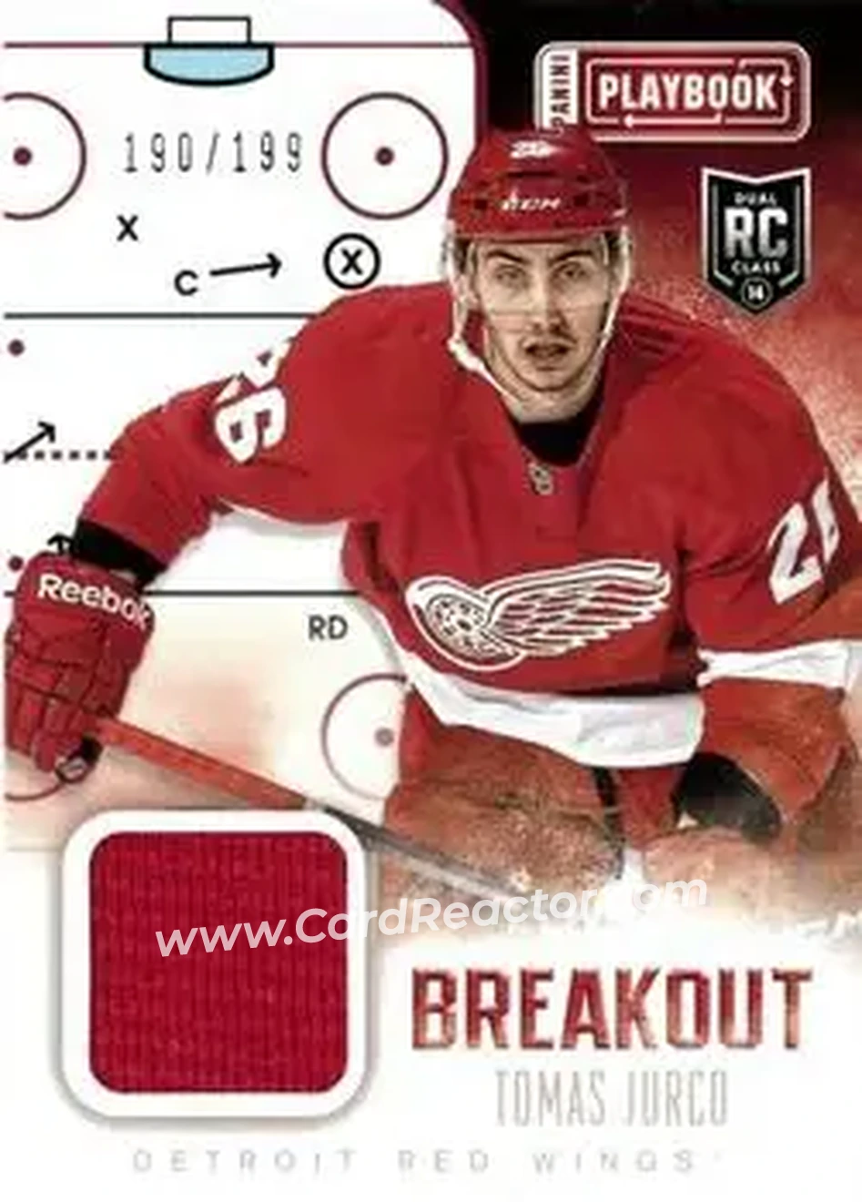 2013-14 Panini Playbook - Breakout #B-TJU - Tomas Jurco - Detroit Red Wings - Front
