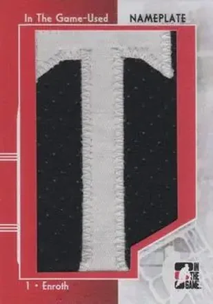 2013-14 In The Game Used - Nameplate Gold Version #NP-207 - Jhonas Enroth