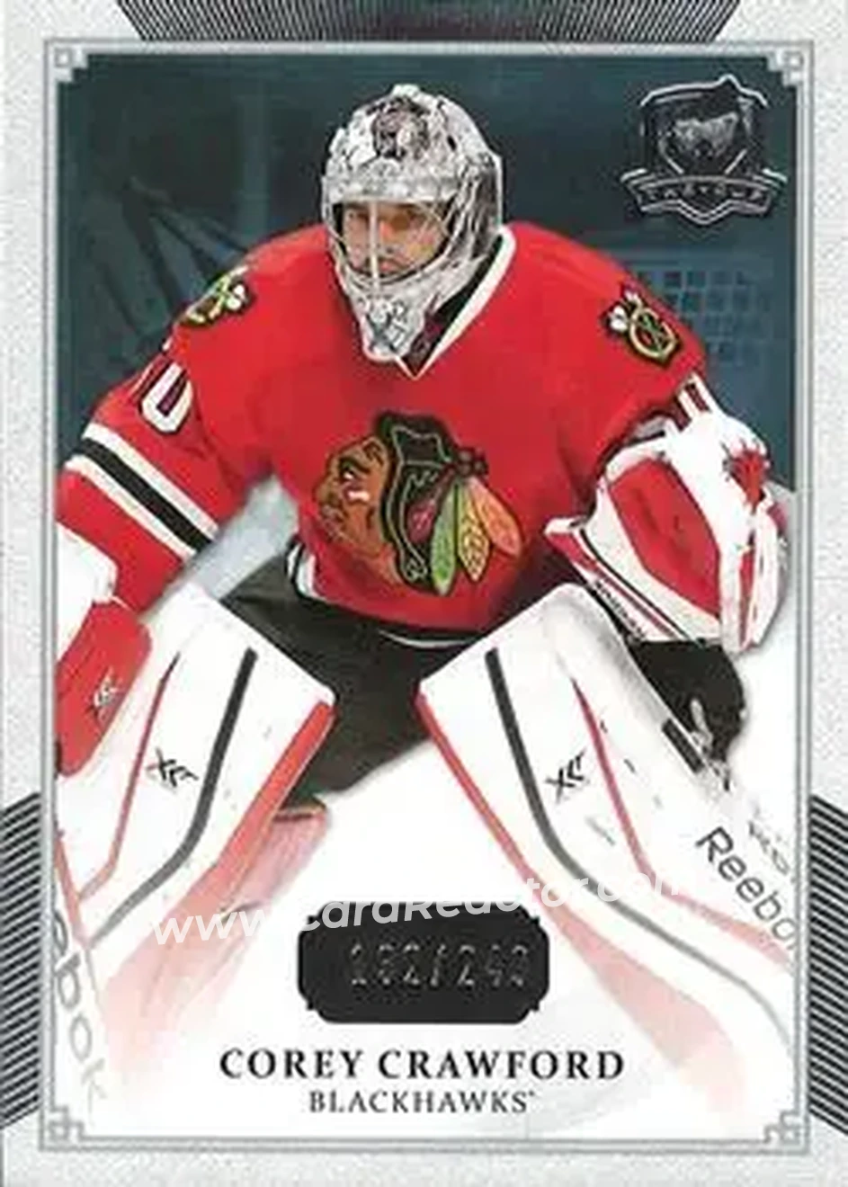 2013-14 Upper Deck The Cup #14 - Corey Crawford - Chicago Blackhawks - Front