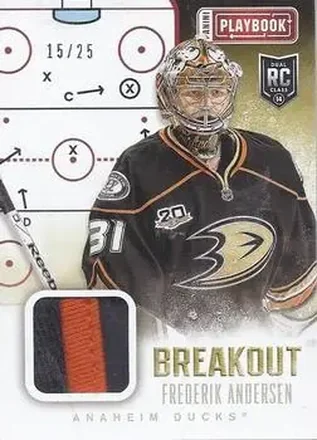 2013-14 Panini Playbook - Breakout Prime #B-FA - Frederik Andersen - Anaheim Ducks
