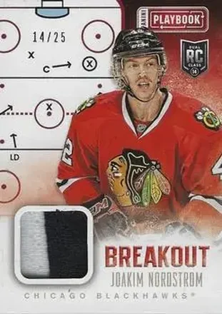 2013-14 Panini Playbook - Breakout Prime #B-JNO - Joakim Nordstrom - Chicago Blackhawks